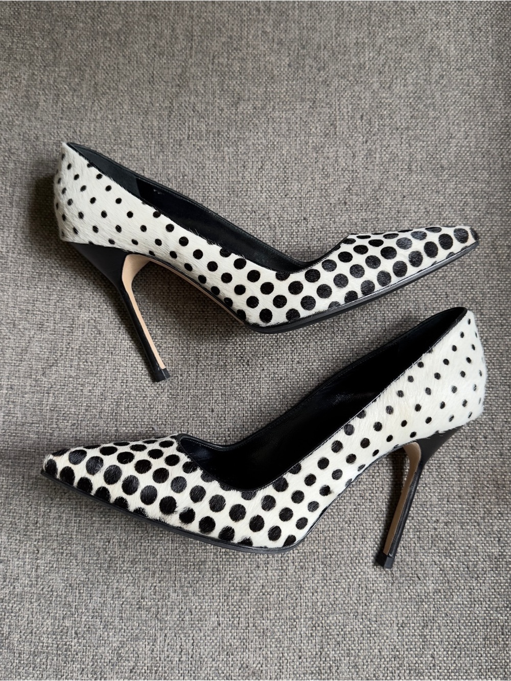 Manolo Blahnik polkadot pony hair heels - Picture 3 of 7